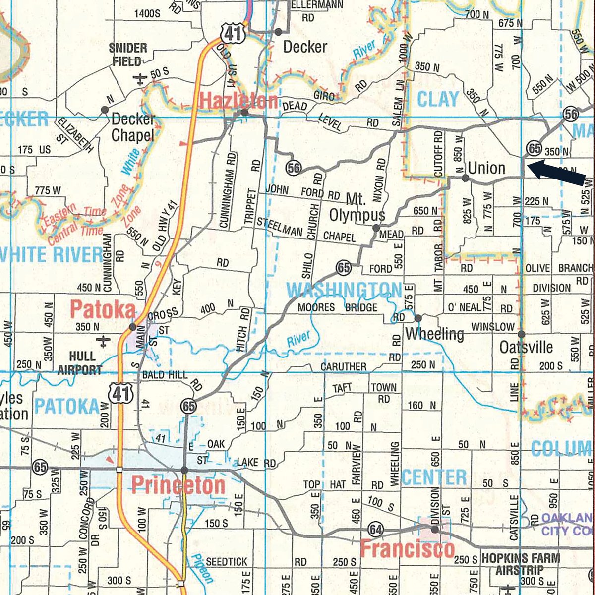 Area map - FARM EQUIPMENT AUCTION IN PIKE COUNTY, INDIANA